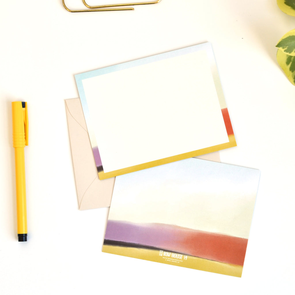 Daybreak Abstract Note Card Set