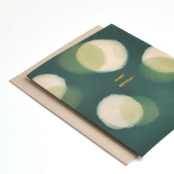 Happy Birthday Cypress Polka Dot Gold Foil Card