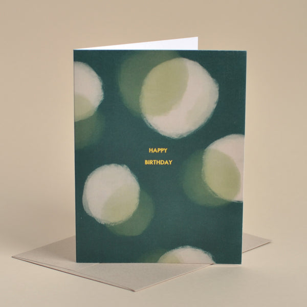 Happy Birthday Cypress Polka Dot Gold Foil Card