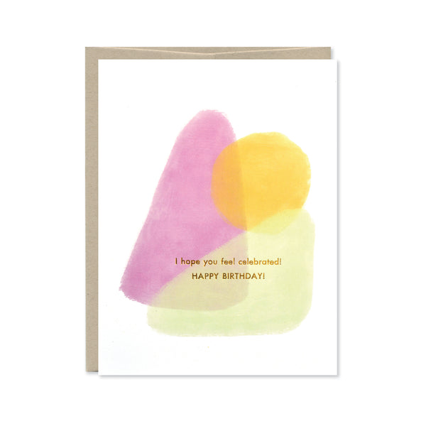 Hope You Feel Celebrated Gold Foil Birthday Card