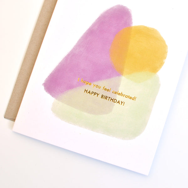 Hope You Feel Celebrated Gold Foil Birthday Card