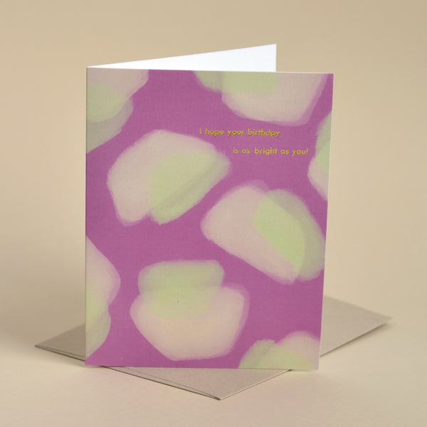 Hope Your Birthday is Bright Gold Foil Card