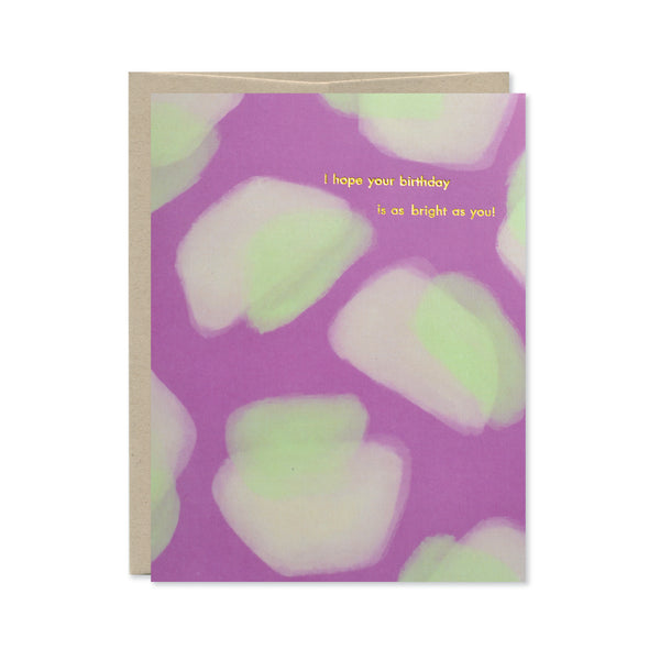 Hope Your Birthday is Bright Gold Foil Card
