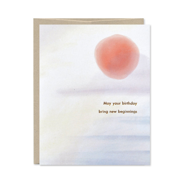 New Beginnings Gold Foil Birthday Card