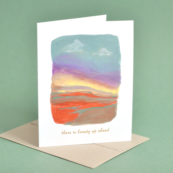 There Is Beauty Up Ahead Gold Foil Card