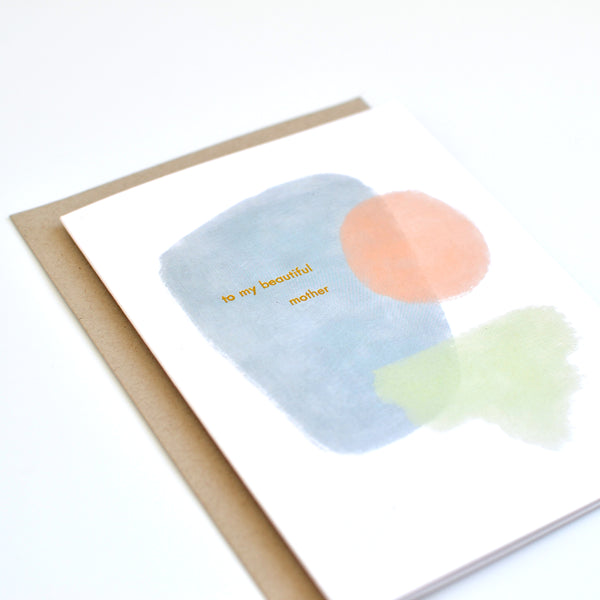 To My Beautiful Mother Gold Foil Mother's Day Card