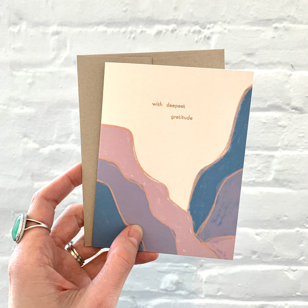 Deepest Gratitude Copper Foil Card