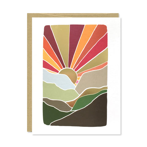 Mountains Gold Foil Card