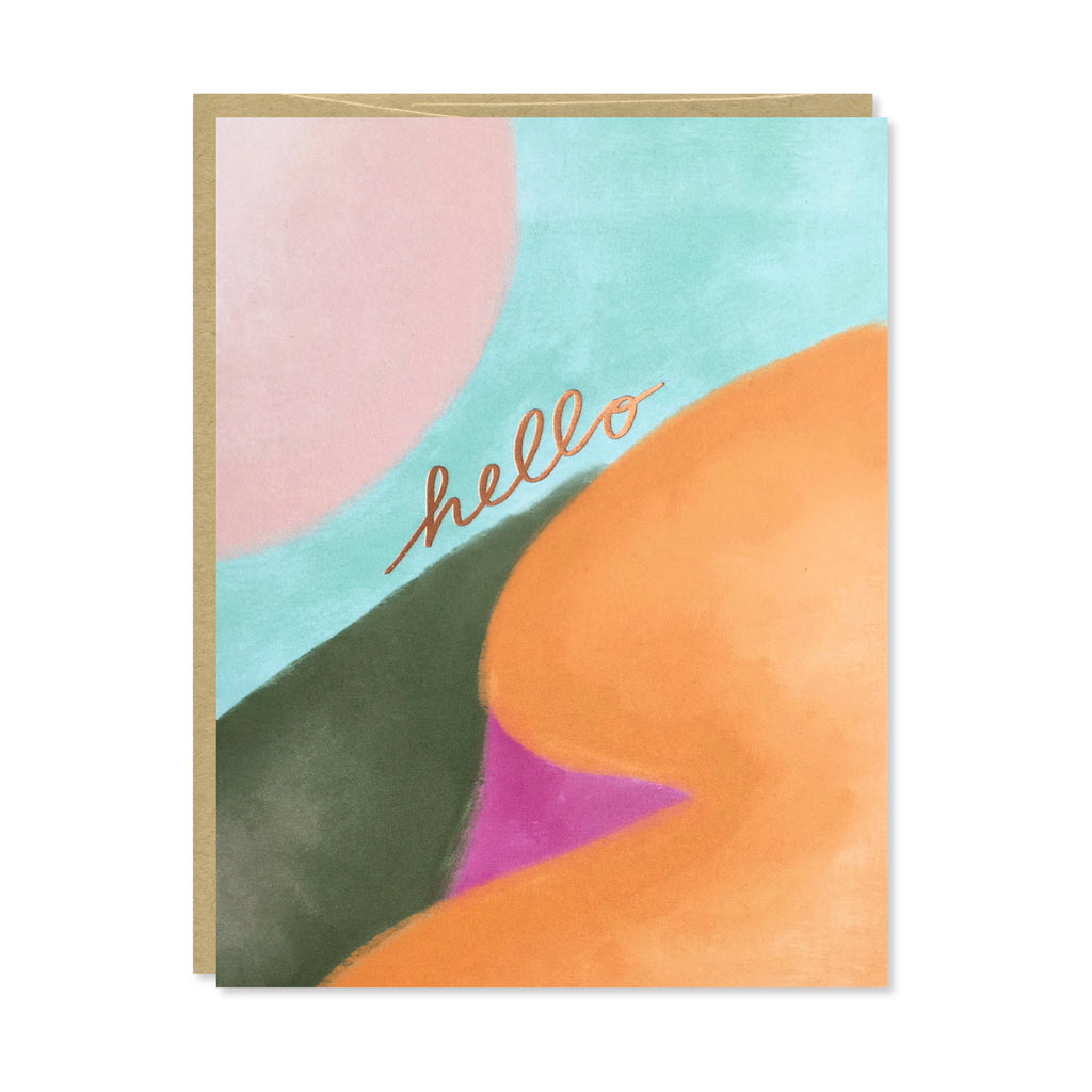 Hello Copper Foil Card