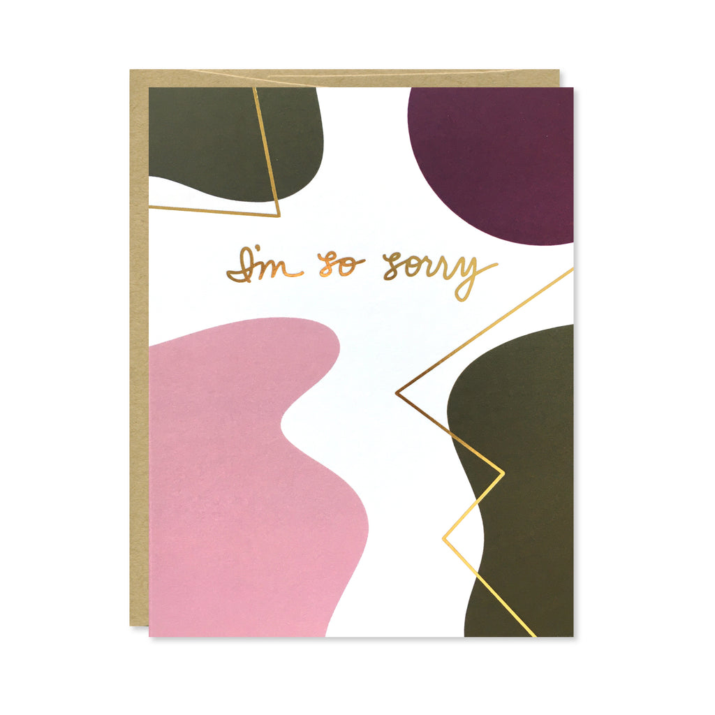 I'm So Sorry Gold Foil Card