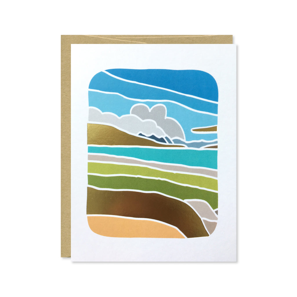 Lake Tekapo Gold Foil Card