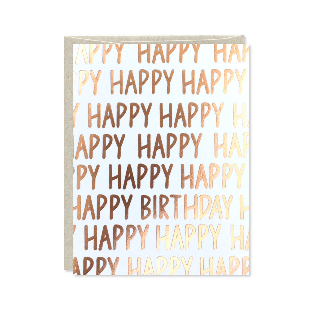 Rose Gold Foil Birthday Card