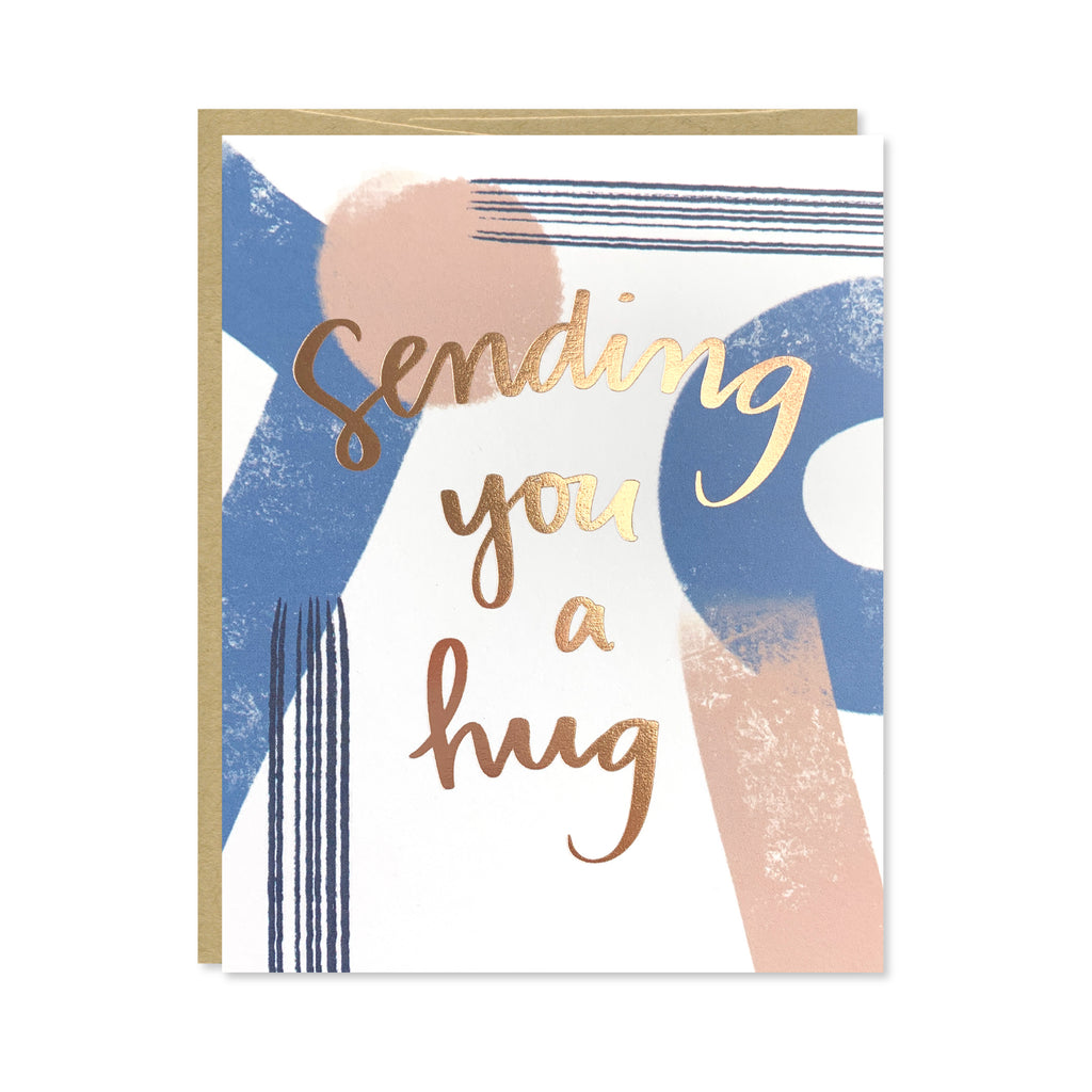 Sending You a Hug Rose Gold Foil Card