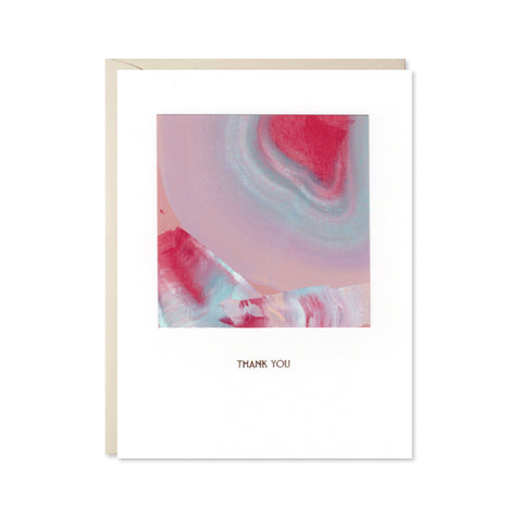 Hand Painted Rose Gold Foil Thank You Card - April 2026 No. 1