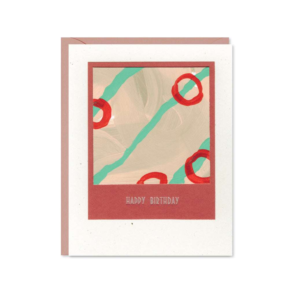 Hand Painted Pearl Foil Birthday Card - April 2026 No. 3