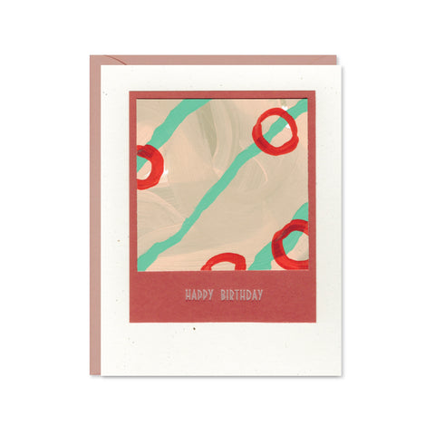 Hand Painted Pearl Foil Birthday Card - April 2026 No. 3