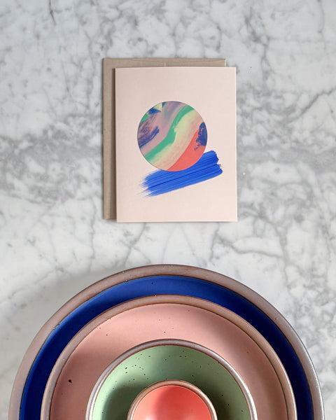 Hand Painted Abstract Card - August 2026 No. 1