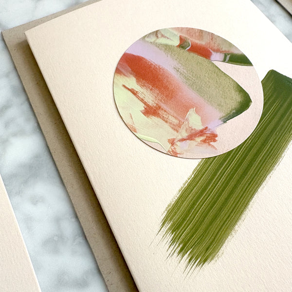 Hand Painted Abstract Card - August 2026 No. 3