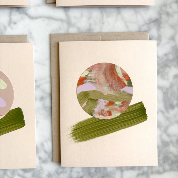 Hand Painted Abstract Card - August 2026 No. 3