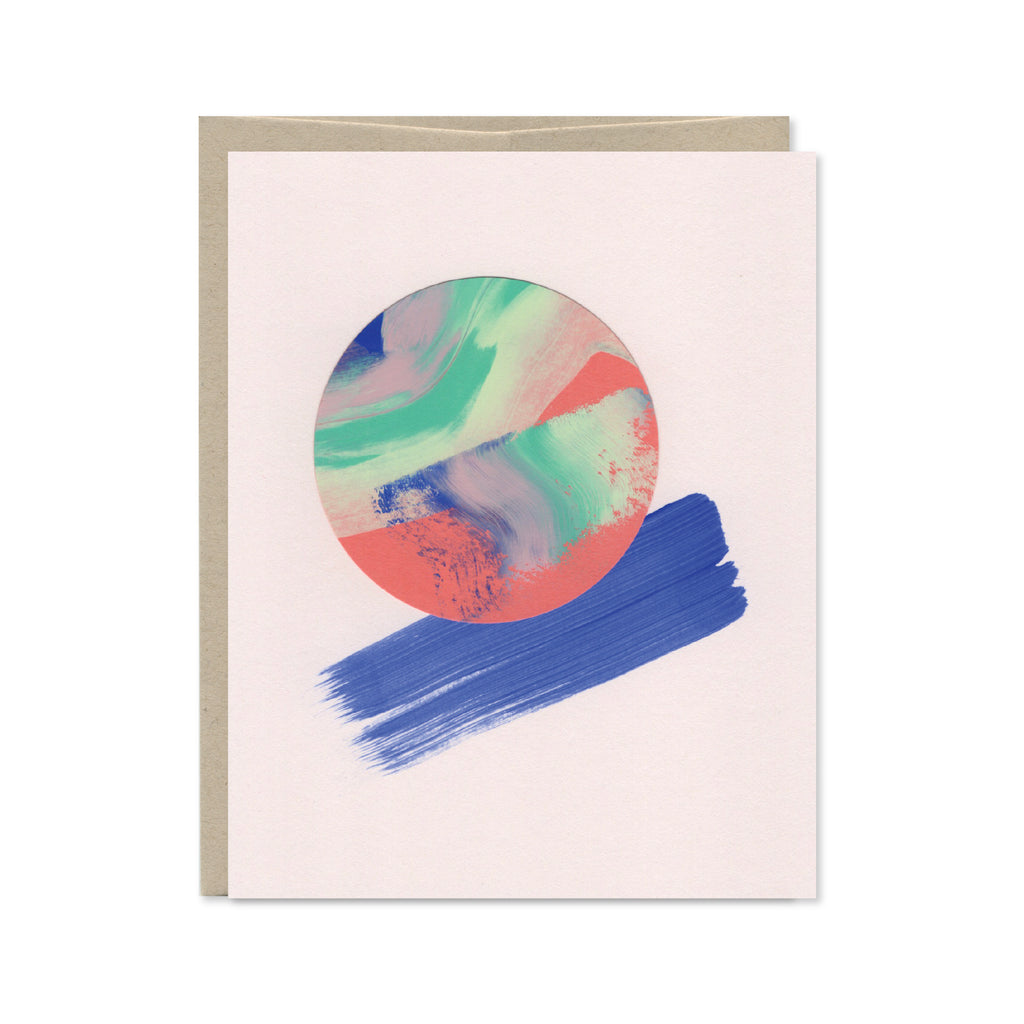 Hand Painted Abstract Card - August 2026 No. 1