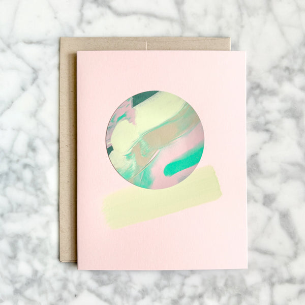Hand Painted Abstract Card - August 2026 No. 2
