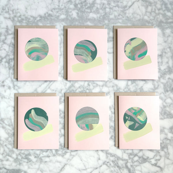 Hand Painted Abstract Card - August 2026 No. 2