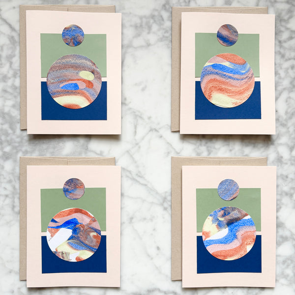 Hand Painted Abstract Card - May 2026 No. 1