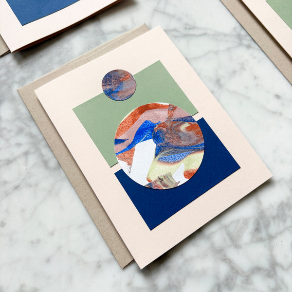 Hand Painted Abstract Card - May 2026 No. 1