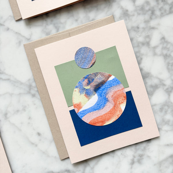 Hand Painted Abstract Card - May 2026 No. 1