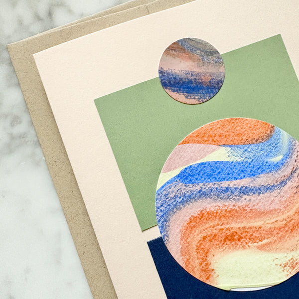 Hand Painted Abstract Card - May 2026 No. 1