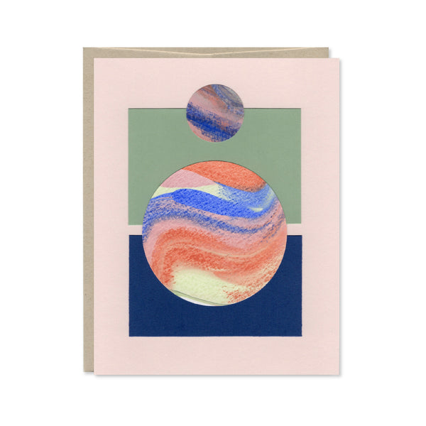 Hand Painted Abstract Card - May 2026 No. 1