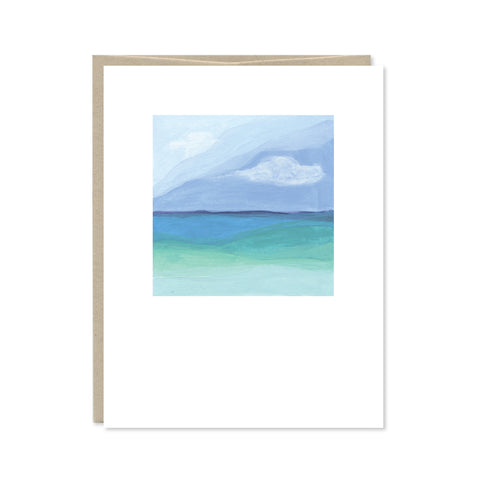 Painted Ocean Blank Greeting Card
