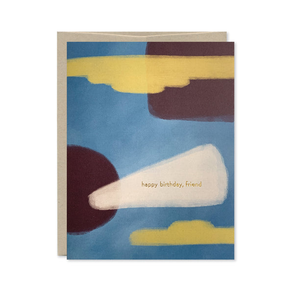 Happy Birthday Friend Gold Foil Card