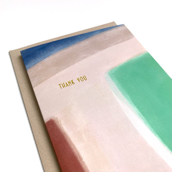 Abstract Gold Foil Thank You Card