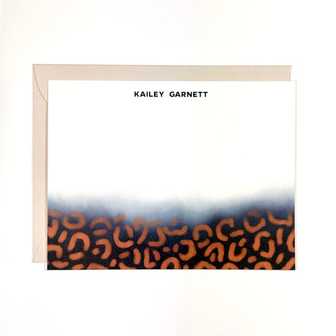 Leopard Print Personalized Stationery
