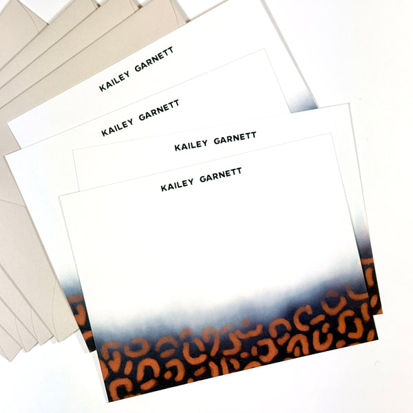 Leopard Print Personalized Stationery