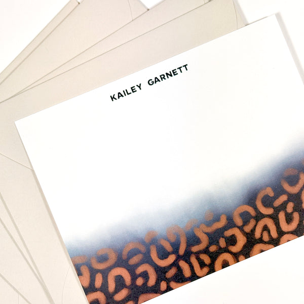 Leopard Print Personalized Stationery
