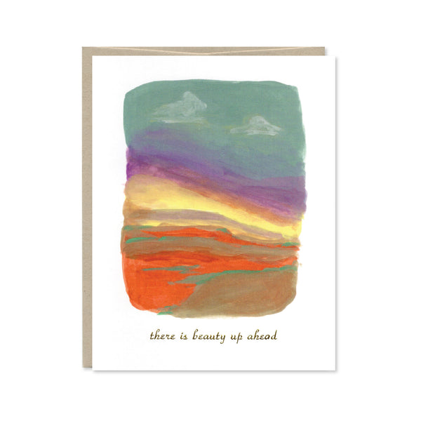 There Is Beauty Up Ahead Gold Foil Card
