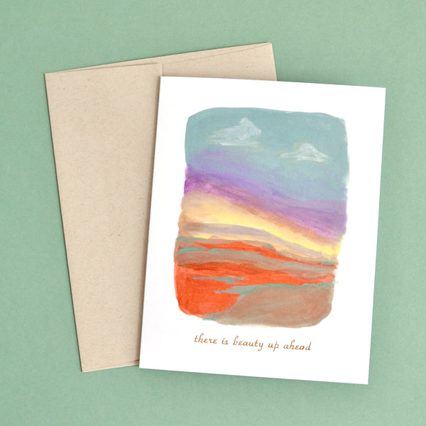 There Is Beauty Up Ahead Gold Foil Card