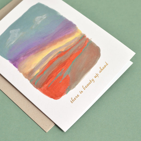 There Is Beauty Up Ahead Gold Foil Card