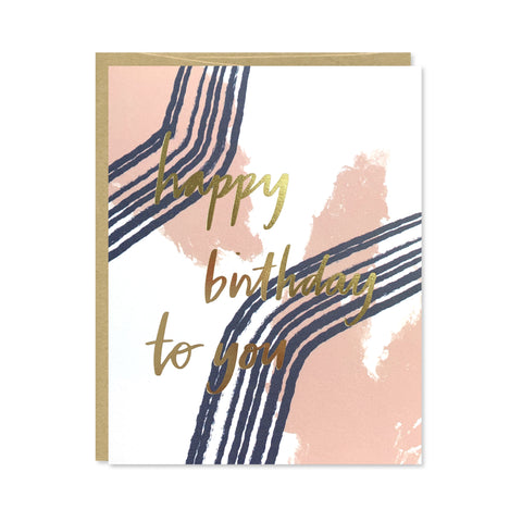 Happy Birthday To You Gold Foil Card