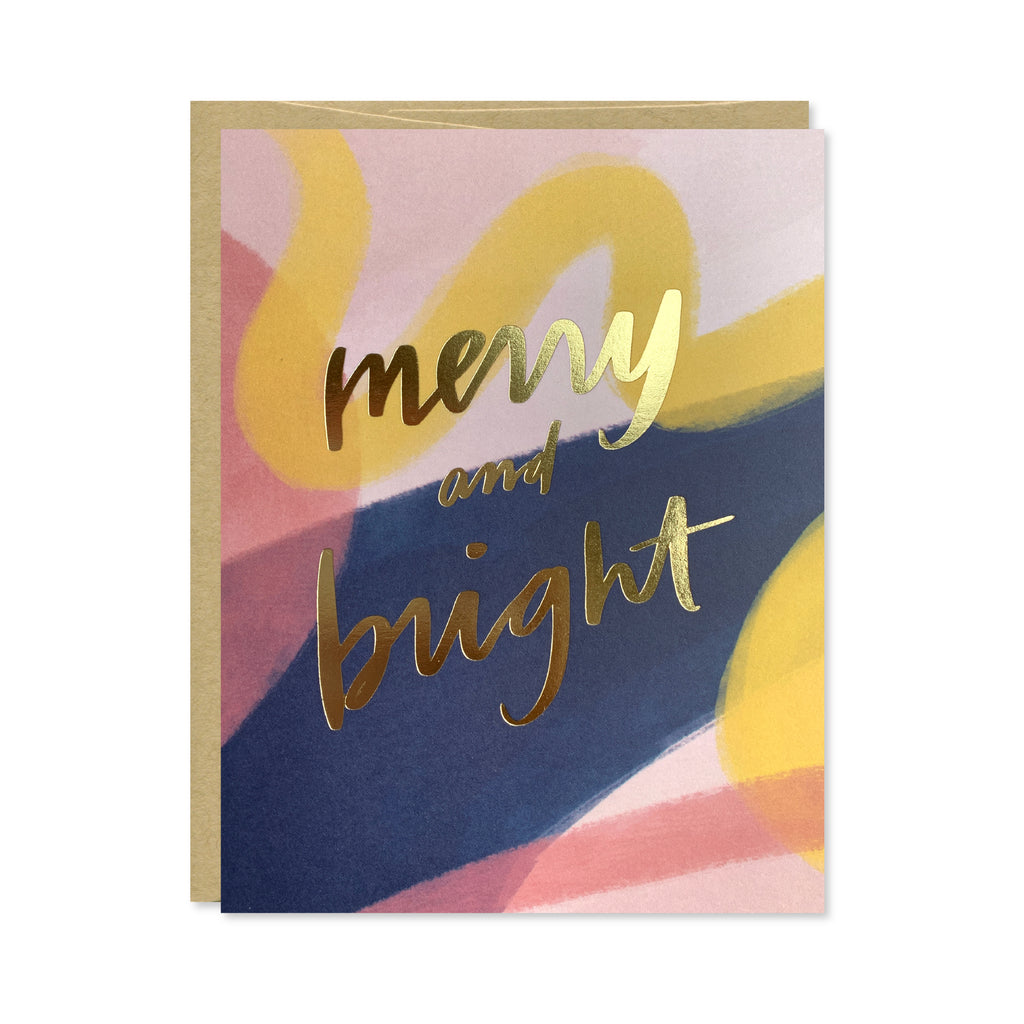 Merry and Bright Gold Foil Card