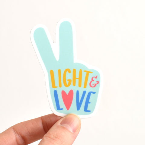 Peace, Light, and Love Sticker