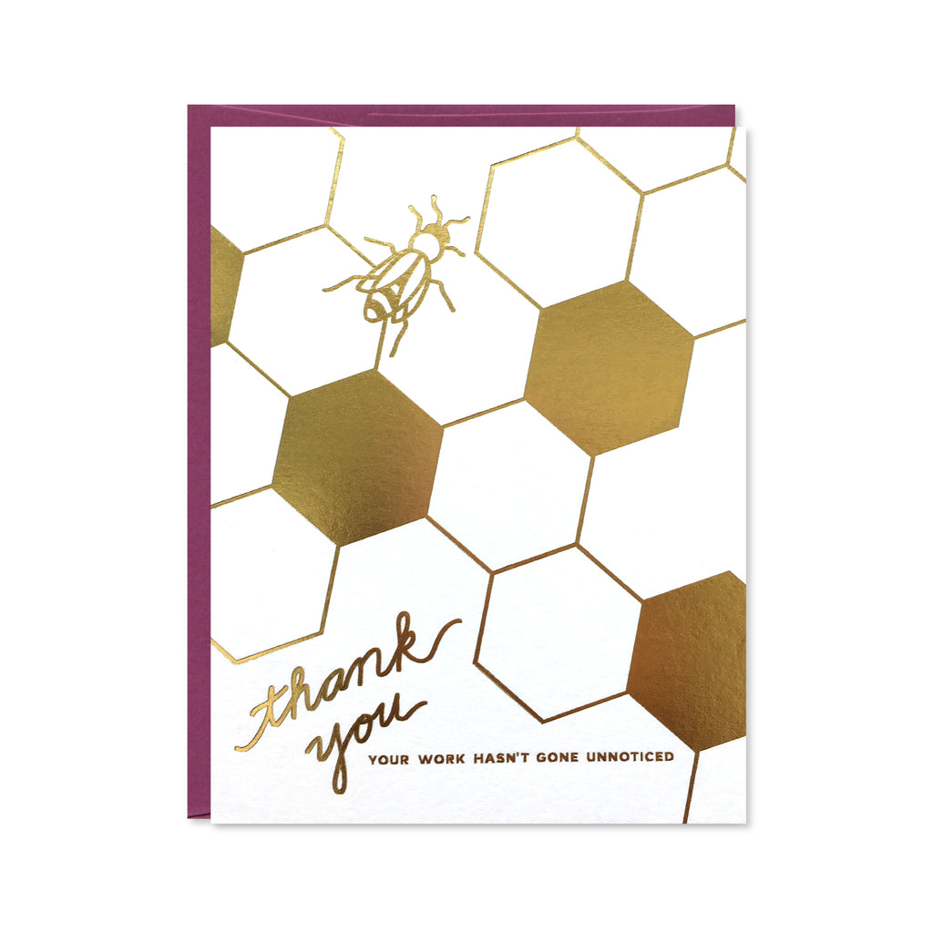 Worker Bee Gold Foil Card